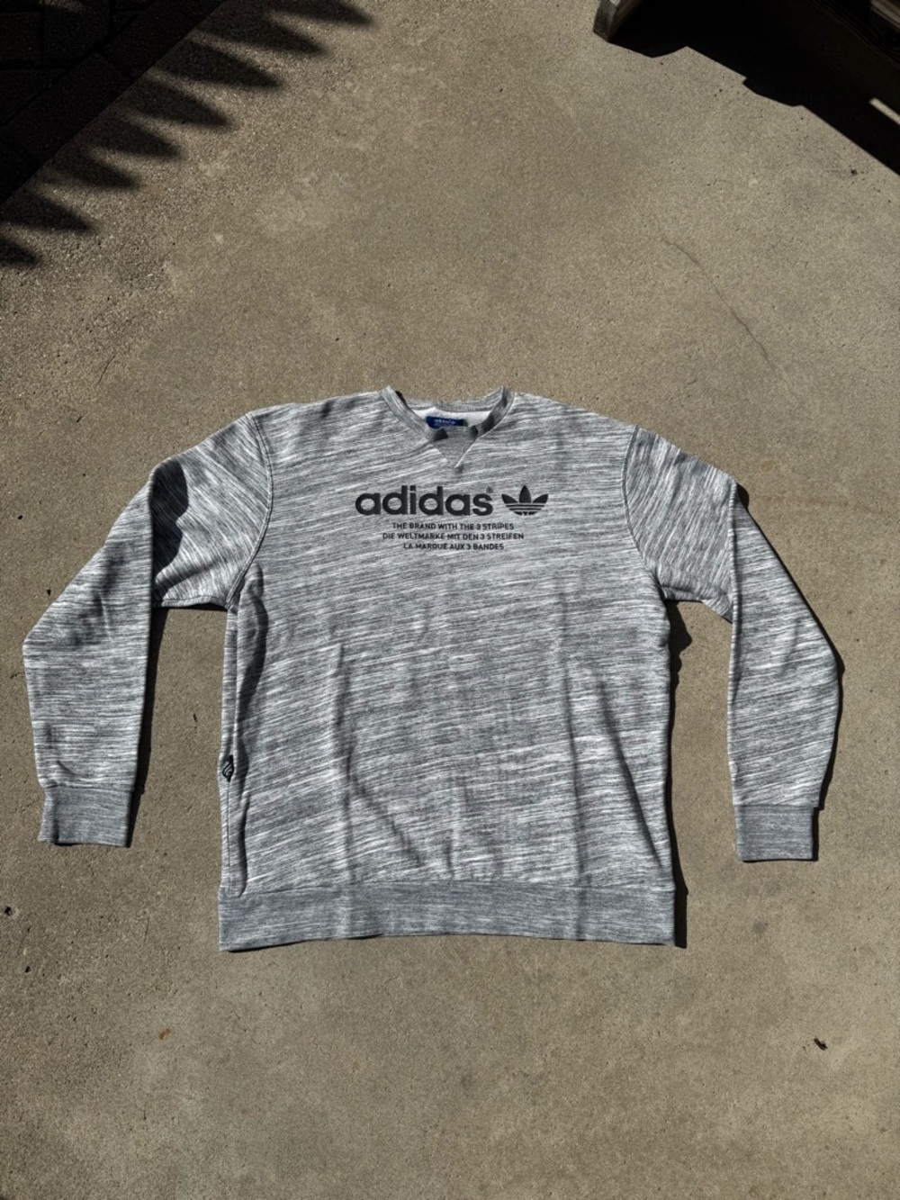 adidas Heather Gray Logo Crewneck Sweatshirt